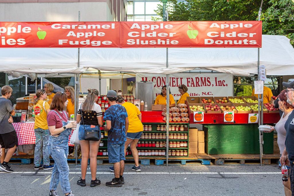 North Carolina apple festival stand