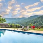 rental property with pool and mountain views
